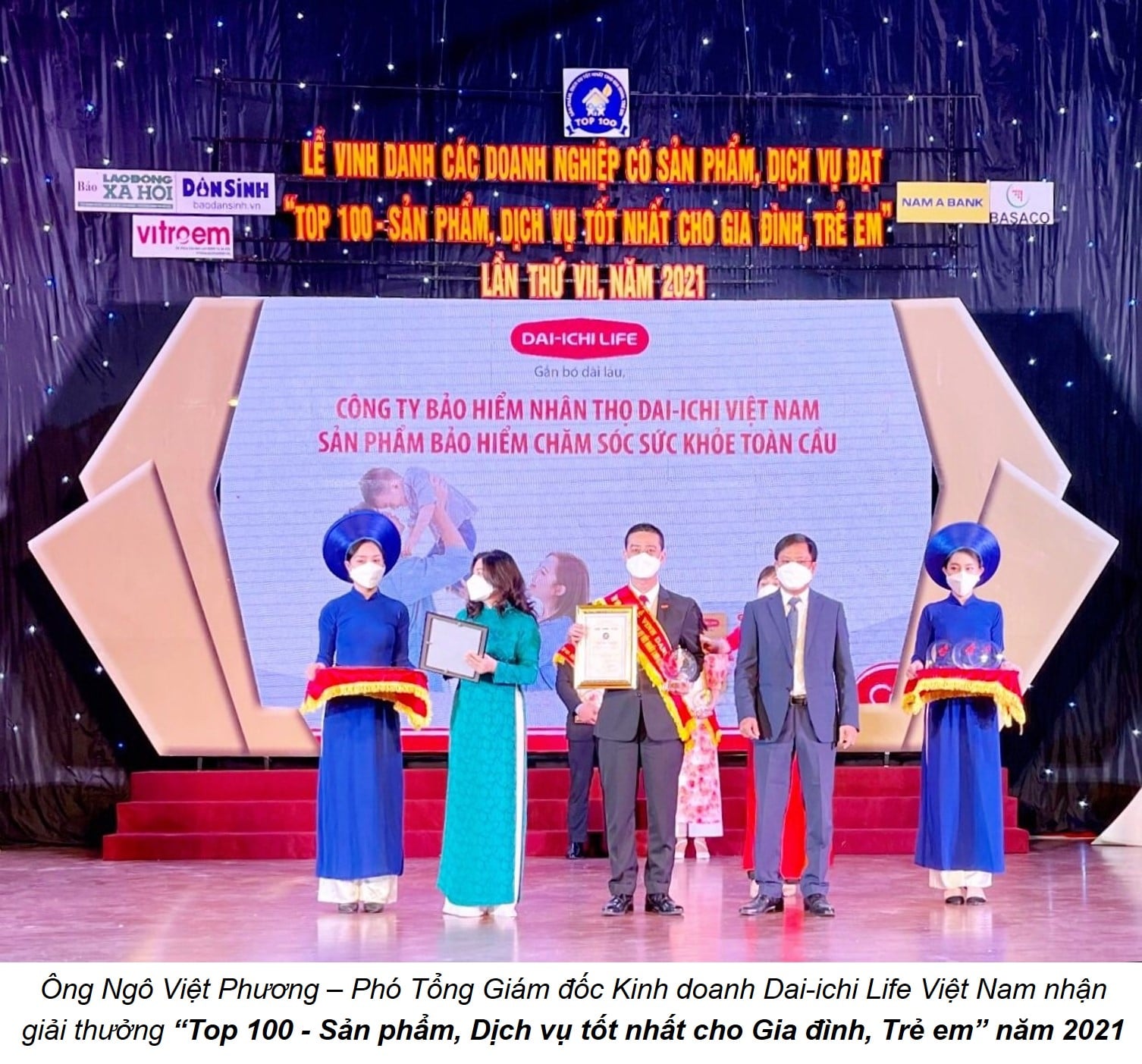 Dai ichi life Việt Nam đạt Top 100 sản phẩm, dịch vụ tốt nhất cho gia đình, trẻ em